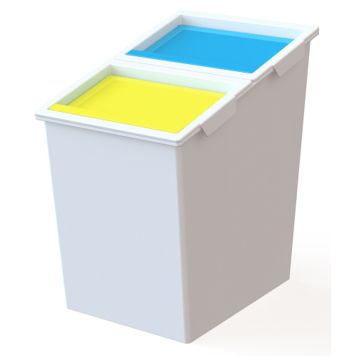 Kosz na śmieci plastikowy - dwuczęściowy